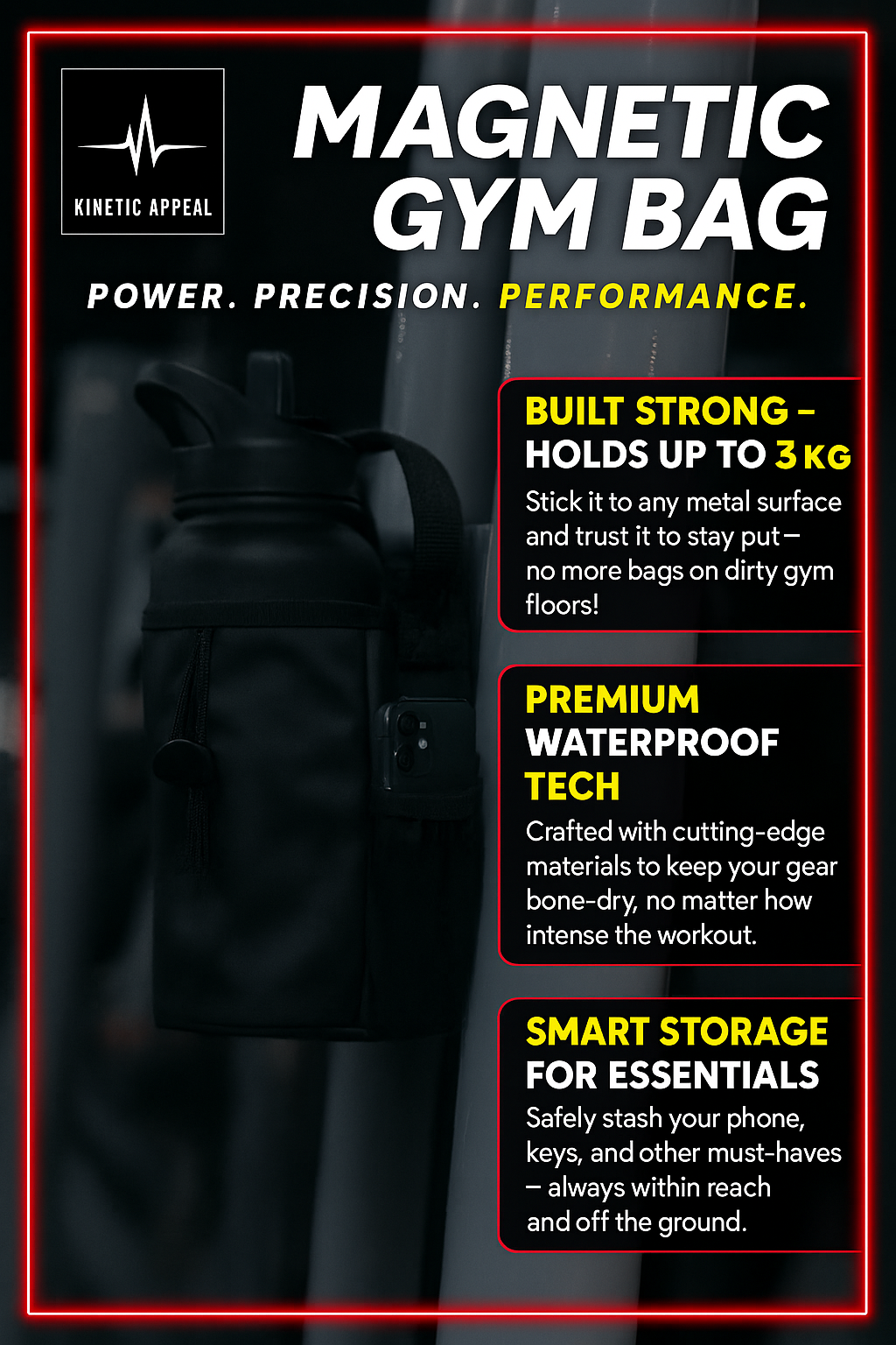 Kinetic Appeal Magnetic Gym Bag